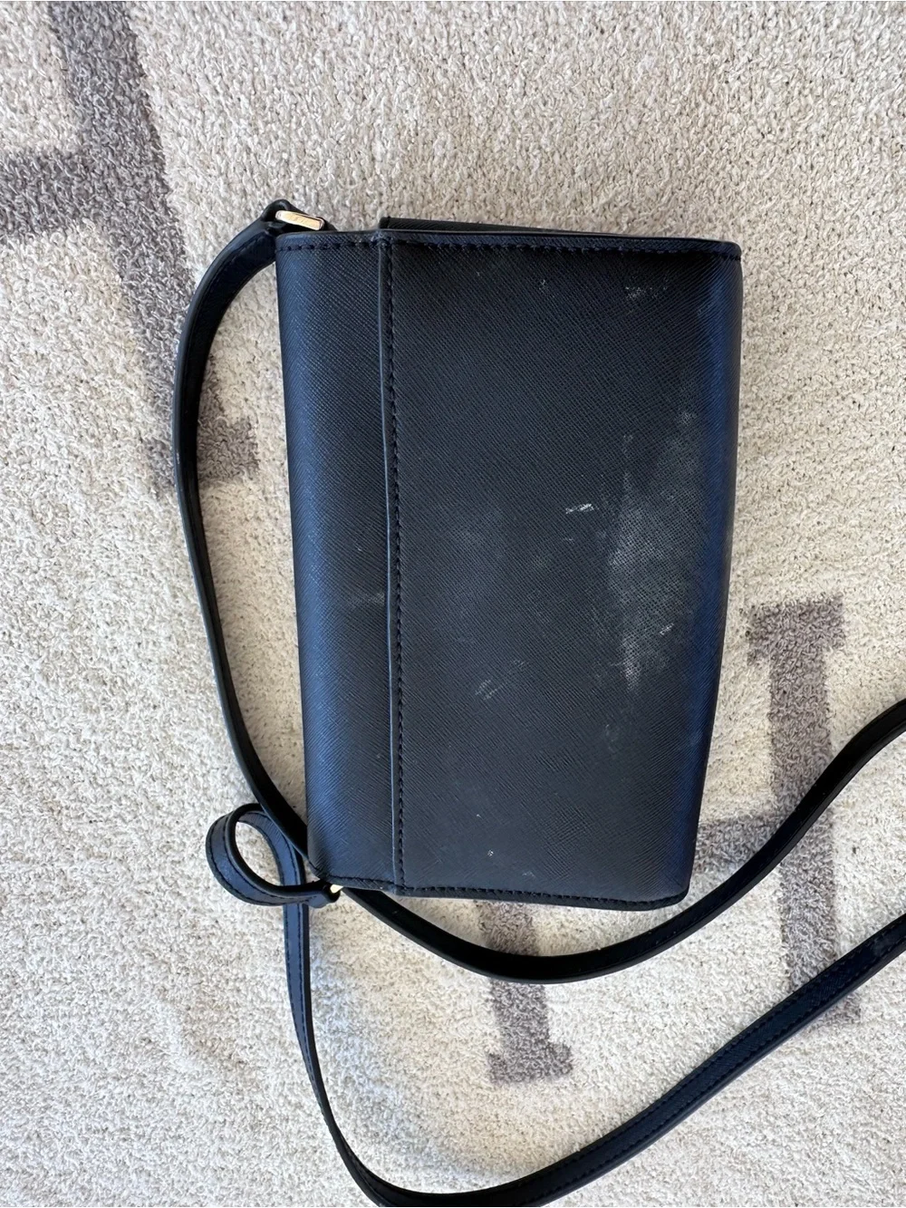 kate spade New York Black Crossbody Wallet with wear
